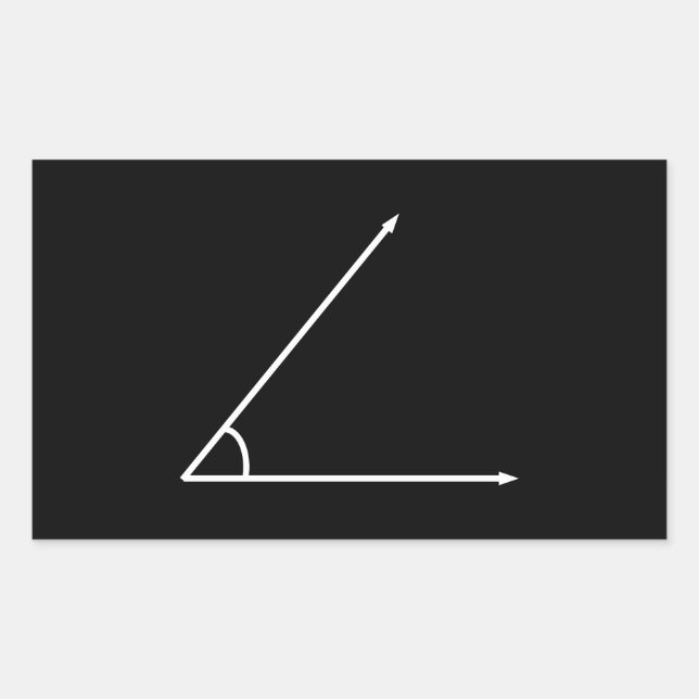 Sticker Rectangulaire Angle aigu (Devant)