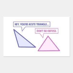 Sticker Rectangulaire Angle obtus aigu du triangle