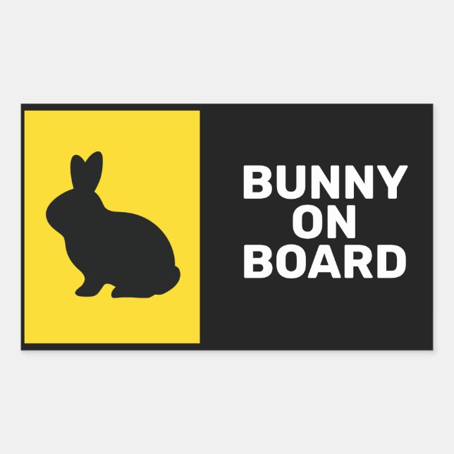 Sticker Rectangulaire Animal À Bord (Devant)