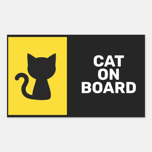 Sticker Rectangulaire Animal À Bord (Devant)
