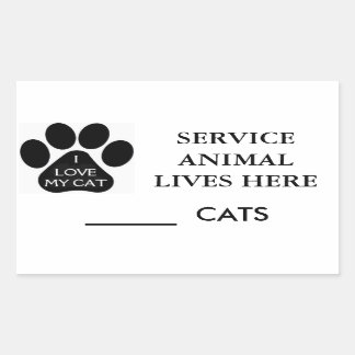 Sticker Rectangulaire Animal de service