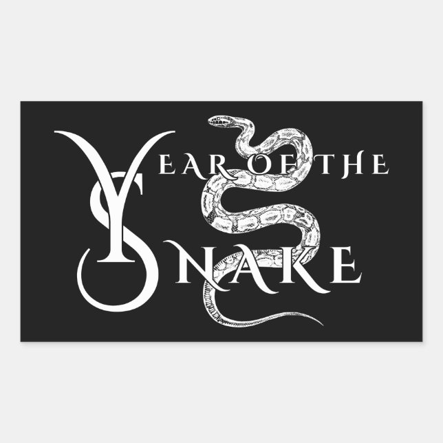 Sticker Rectangulaire Année du serpent (Devant)