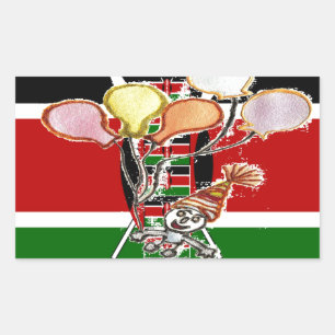Sticker Rectangulaire anniversaire du Kenya