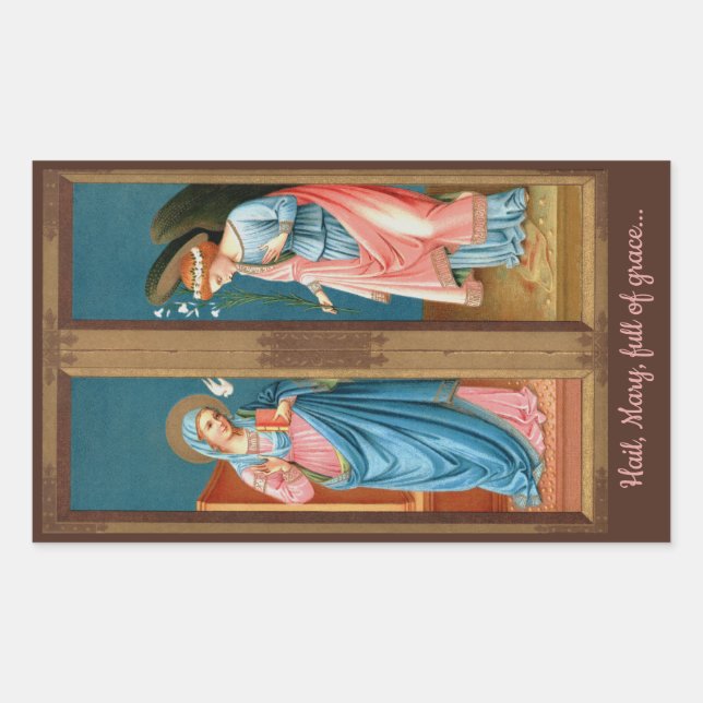 Sticker Rectangulaire Annonciation de F. Lippi (M 038) (Devant)