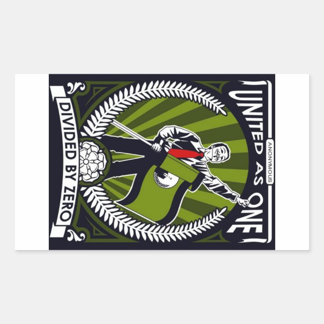 Sticker Rectangulaire Anonyme (Devant)