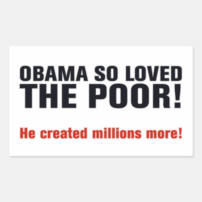 Sticker Rectangulaire Anti Obama (Devant)