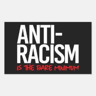 Sticker Rectangulaire Anti-Racisme est le bâton rectangulaire minimum