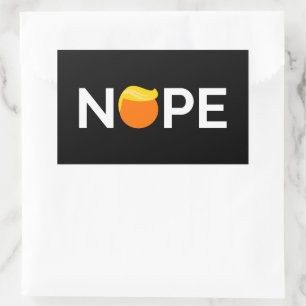 Sticker Rectangulaire Anti-Trump - Édition Nope