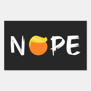 Sticker Rectangulaire Anti-Trump - Nope Edition II