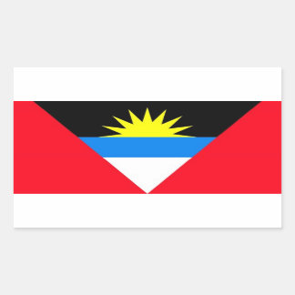 STICKER RECTANGULAIRE ANTIGUA & BARBUDA