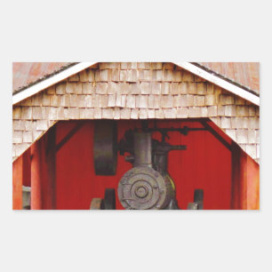 Sticker Rectangulaire Antique Tracer à vapeur