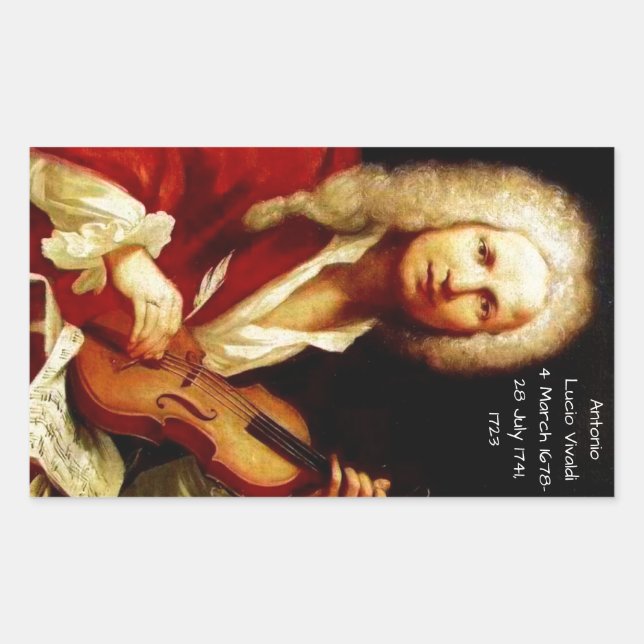 Sticker Rectangulaire Antonio Lucio Vivaldi 1723 (Devant)