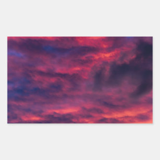 Sticker Rectangulaire août rouge