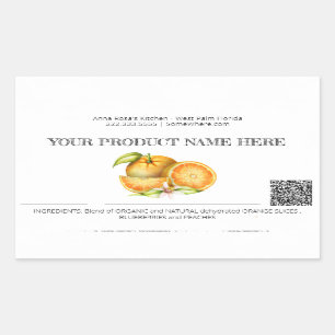 Sticker Rectangulaire *~* AP30 PHOTO QR Fruit DÉHYDRATÉ