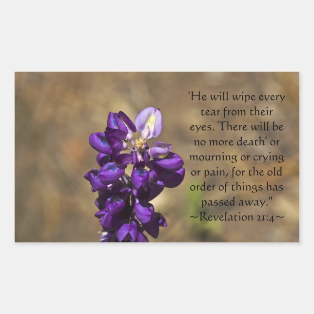 Sticker Rectangulaire Apocalypse 21:4 (Devant)