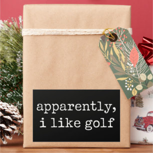 Sticker Rectangulaire Apparemment, j'aime le golfeur amateur de golf jou