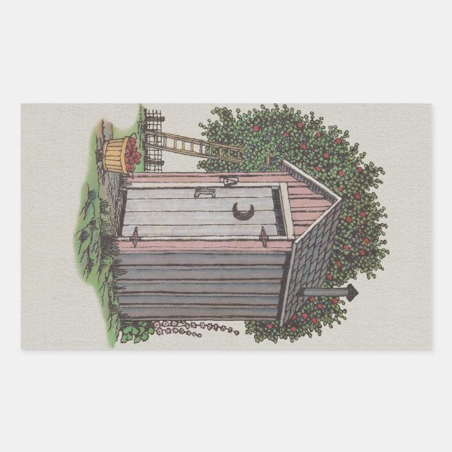 Sticker Rectangulaire Apple Orchard Outhouse (Devant)