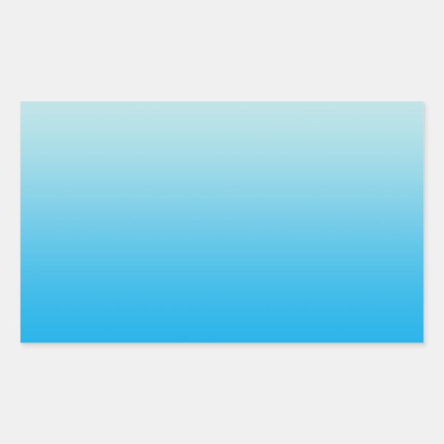 Sticker Rectangulaire Aqua Blue Ombre (Devant)