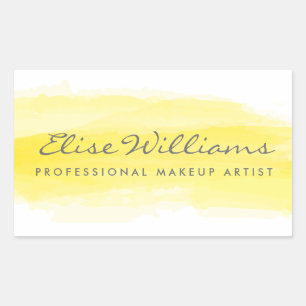 Sticker Rectangulaire Aquarelle jaune