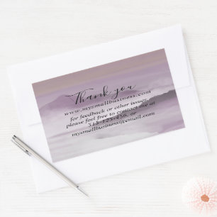 Sticker Rectangulaire aquarelle paysage merci business info recta