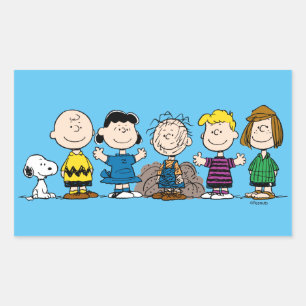 Sticker Rectangulaire Arachides amis dans une rangée