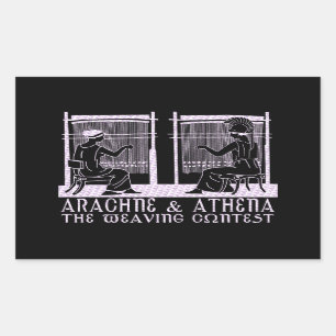 Sticker Rectangulaire Arachne contre Athena