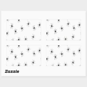Sticker Rectangulaire Araignées Halloween Déplaisant CrawÉffrayant