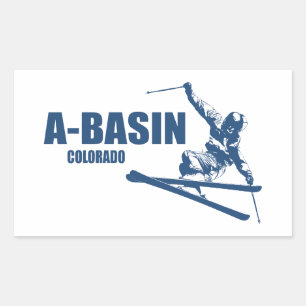 Sticker Rectangulaire Arapahoe Basin Colorado Skier