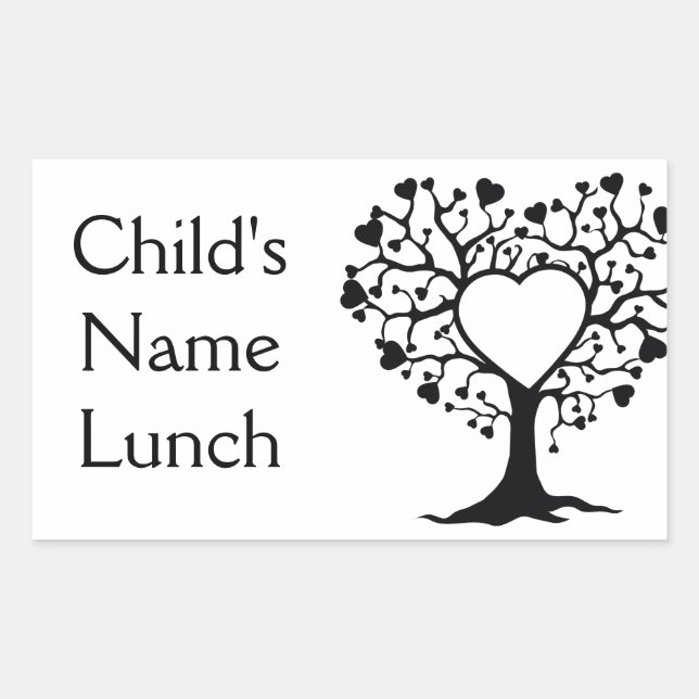 Sticker Rectangulaire Arbre cardiaque (Devant)