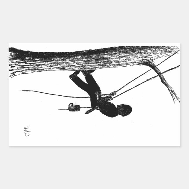 Sticker Rectangulaire Arbre chirurgien Arboriste Noël cadeau cadeau cade (Devant)