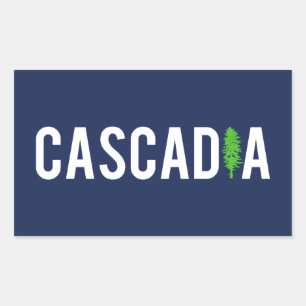 Sticker Rectangulaire Arbre de Cascadia