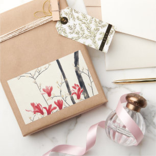 Sticker Rectangulaire Arbre de Magnolia par Kobayashi Kokei, Nature Vint