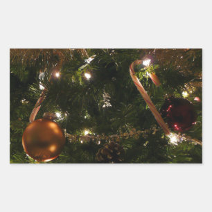 Sticker Rectangulaire Arbre de Noël III Lieu de vacances