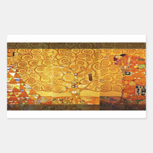 Sticker Rectangulaire Arbre de vie Gustav Klimt Nouveau