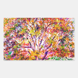 Sticker Rectangulaire Arbres À Fleur Camille Pissarro