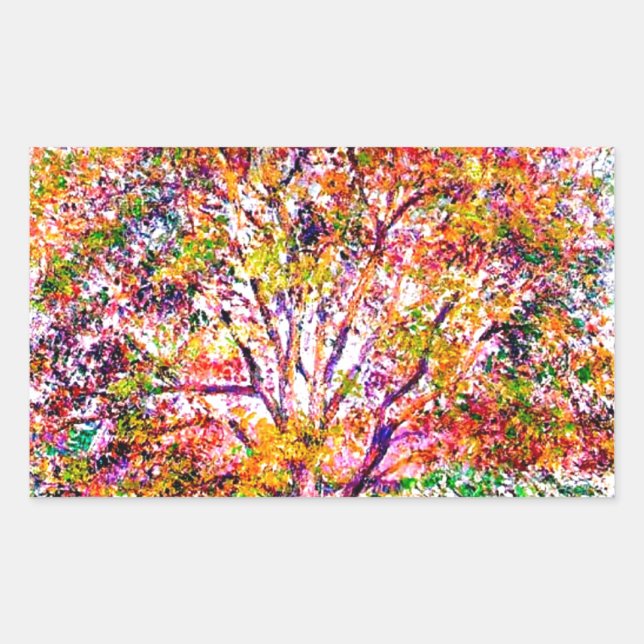 Sticker Rectangulaire Arbres À Fleur Camille Pissarro (Devant)