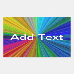 Sticker Rectangulaire Arc arc-en-ciel circulaire