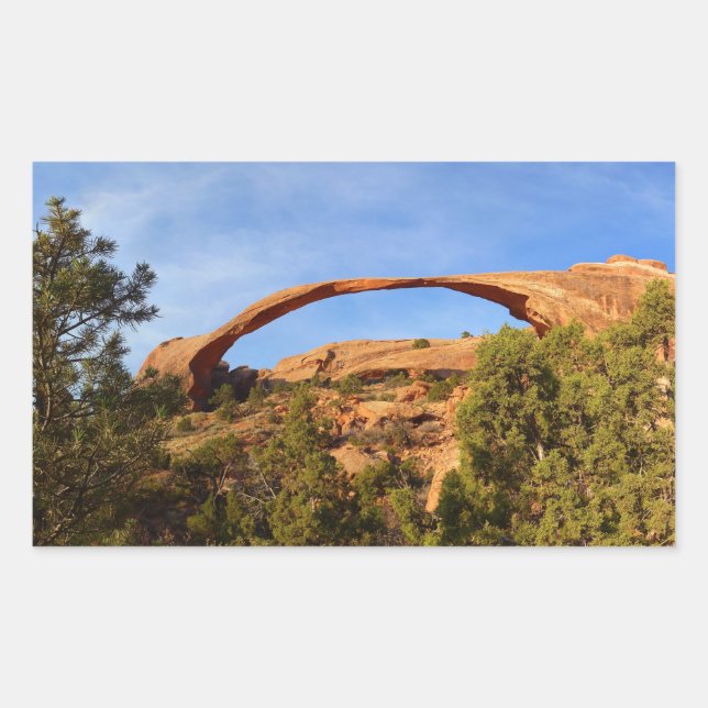 Sticker Rectangulaire Arc de paysage au parc national des Arches (Devant)