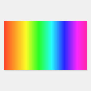 Sticker Rectangulaire Arc-en-ciel