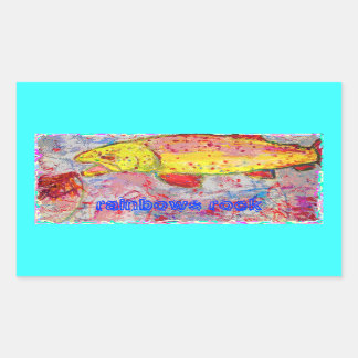 Sticker Rectangulaire arc-en-ciel
