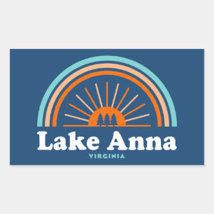 Sticker Rectangulaire Arc en ciel du lac Anna Virginia