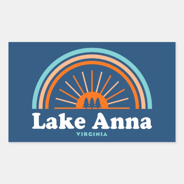 Sticker Rectangulaire Arc en ciel du lac Anna Virginia (Devant)