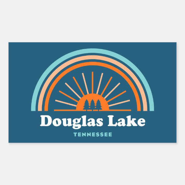 Sticker Rectangulaire Arc en ciel du lac Douglas (Devant)