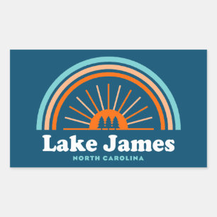 Sticker Rectangulaire Arc en ciel du lac James North Carolina