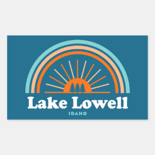 Sticker Rectangulaire Arc en ciel du lac Lowell Idaho