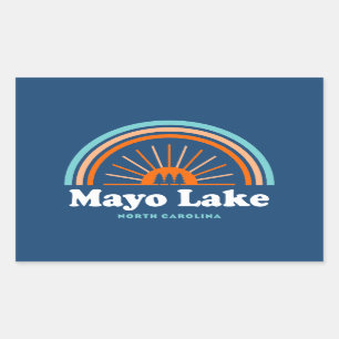 Sticker Rectangulaire Arc en ciel du lac Mayo en Caroline du Nord
