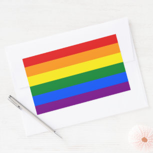 Sticker Rectangulaire Arc-en-ciel LGBT Pride