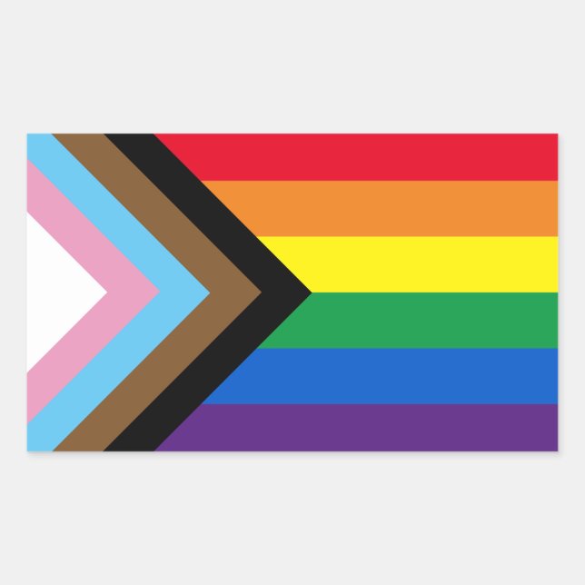 Sticker Rectangulaire Arc-en-ciel Lgbtq drapeau de la diversité gay (Devant)