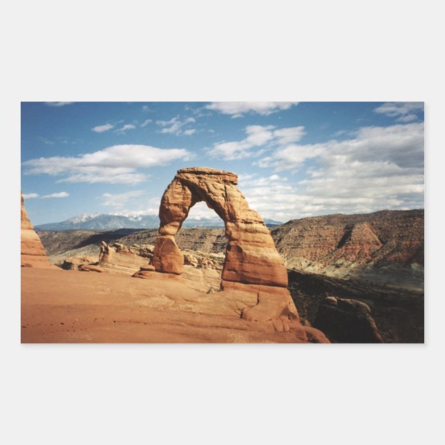 Sticker Rectangulaire Arche Delicate, Parc national des Arches, Utah (Devant)