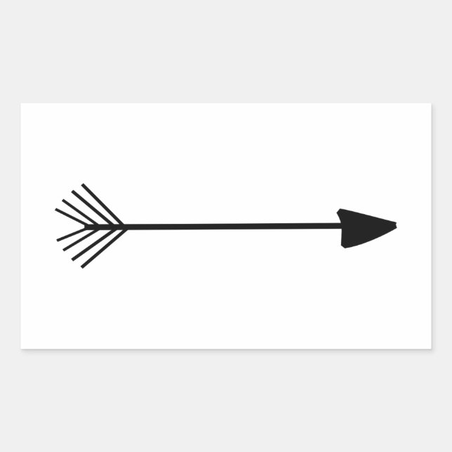 Sticker Rectangulaire Arche noire unique d'art tribal sur Arrière - plan (Devant)